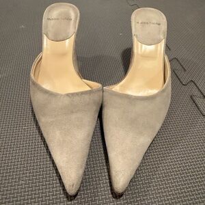 Ducica Holder Italian Elegant Gray suede Women's Mules